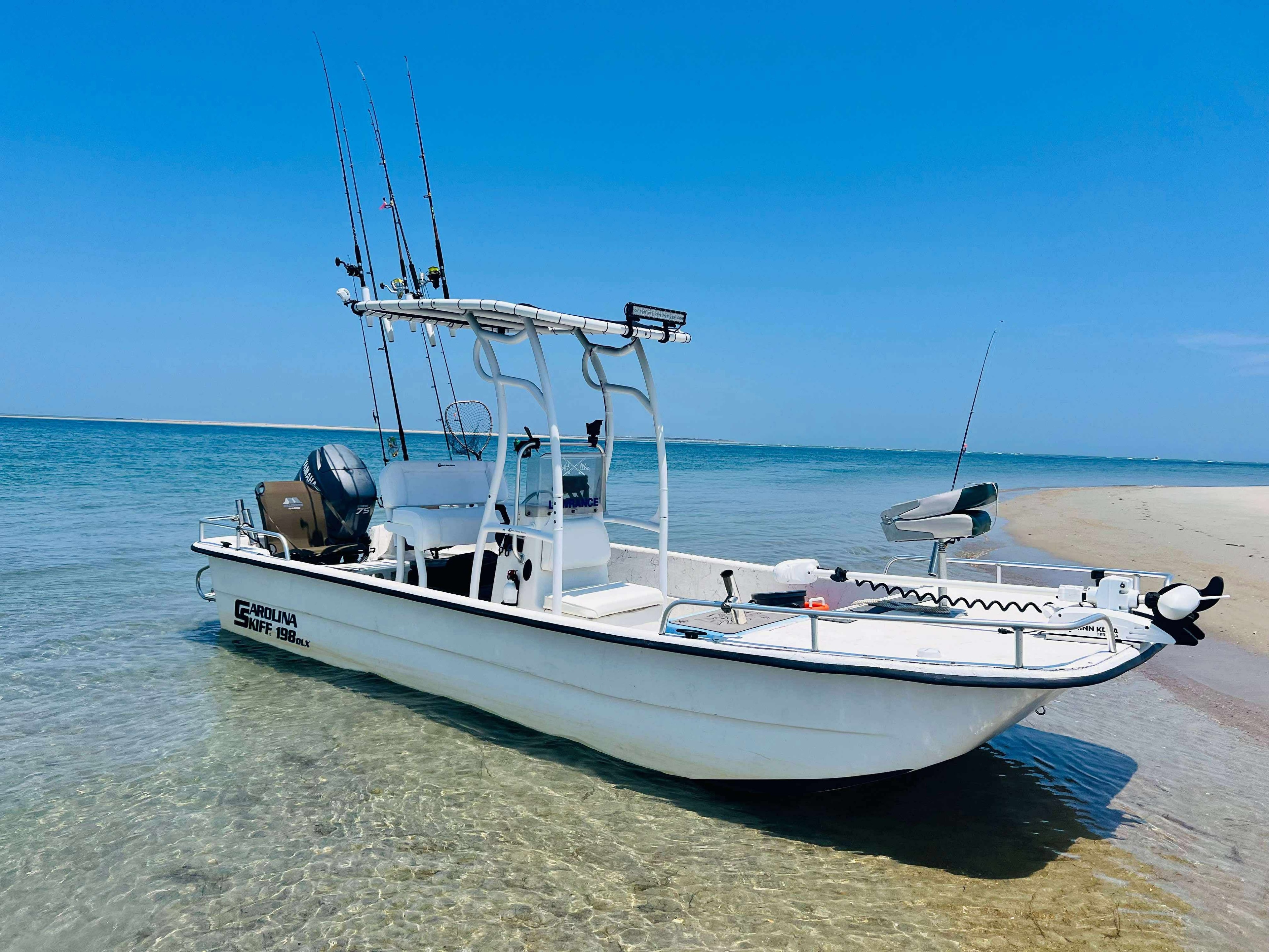 19ft Carolina Skiff flat bottom boat on calm water